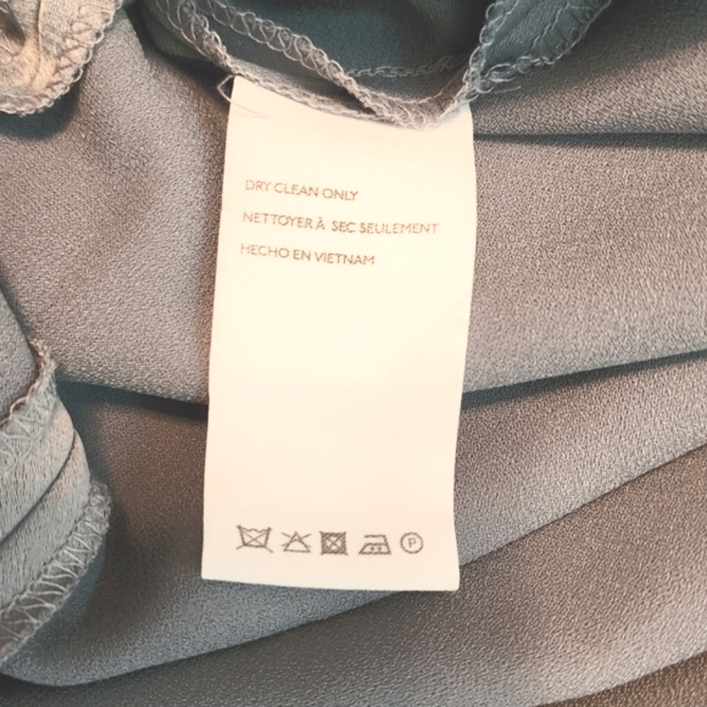BHLDN/Anthropologie Dress Charmeuse Spaghetti Strap Satin Maxi Blue Plus Size 14 - Picture 12 of 16